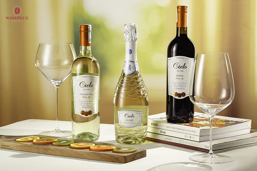 TOP 10+ chai rượu vang trắng ngon, dễ uống đáng thử nhất 2026 4 Cielo-Sauvignon-Blanc-de-uong-voi-huong-hoa-trang-va-trai-cay-tuoi-mat