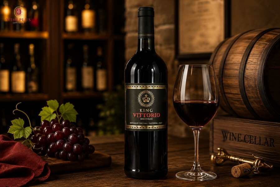 Top 15+ rượu vang đỏ ngọt ngon & dễ uống cho mọi bữa tiệc 2026 6 king-vittorio-semi-dolce